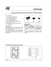 Datasheet M74HC266 manufacturer STMicroelectronics